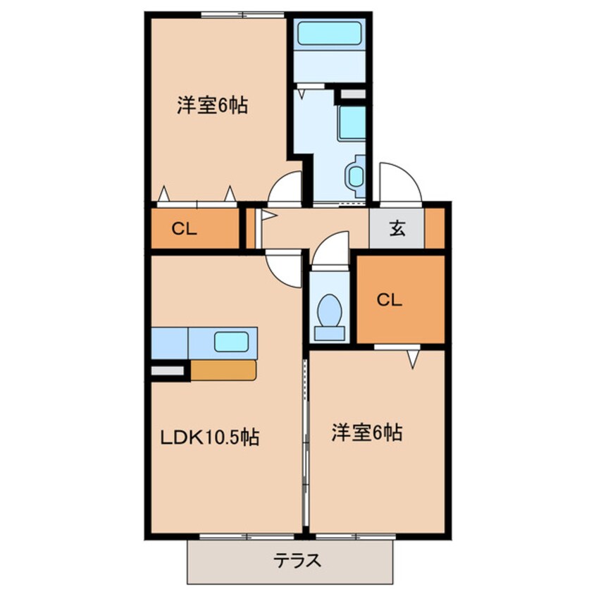 間取図 名鉄バス（幡豆郡）/満国寺前 徒歩9分 1階 築16年