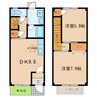 東海道本線/幸田駅 徒歩11分 1-2階 築21年 2DKの間取り