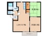 名鉄バス(西尾市)/港前 徒歩6分 2階 築23年 2LDKの間取り