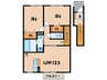 名鉄西尾線/米津駅 徒歩10分 2階 築16年 2LDKの間取り
