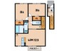 名鉄西尾線/米津駅 徒歩10分 2階 築16年 2LDKの間取り
