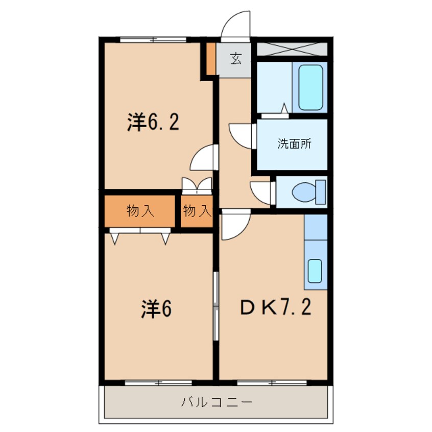 間取図 名鉄三河線/碧南駅 徒歩16分 2階 築22年