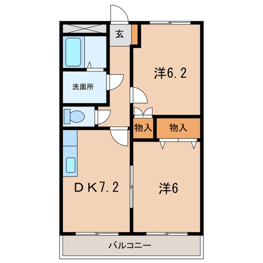 間取図 名鉄三河線/碧南駅 徒歩16分 2階 築24年