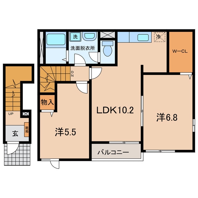 間取り図 名鉄三河線/北新川駅 徒歩5分 2階 築17年