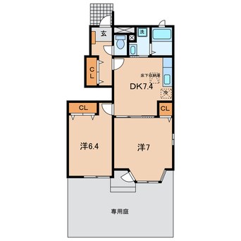 間取図 東海道本線/相見駅 徒歩9分 1階 築19年