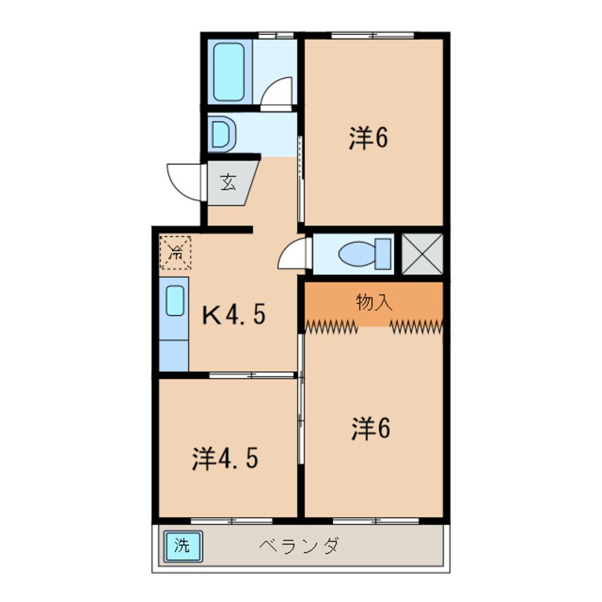 間取図 名鉄三河線/碧南中央駅 徒歩9分 1階 築44年