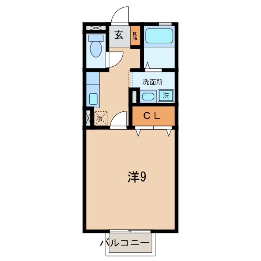 間取図 名鉄三河線/北新川駅 徒歩7分 1階 築19年