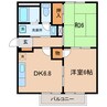 東海道本線/相見駅 徒歩21分 1階 築28年 2DKの間取り
