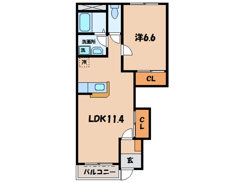 間取図 名鉄三河線/北新川駅 徒歩5分 1階 築14年