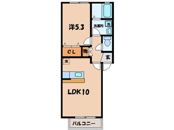 間取図 東海道本線/幸田駅 徒歩2分 1階 築19年