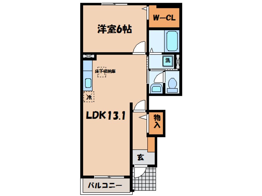 間取図 名鉄西尾線/福地駅 バス7分満国寺前下車:停歩8分 1階 築13年