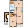 メゾンソレイユ 2LDKの間取り