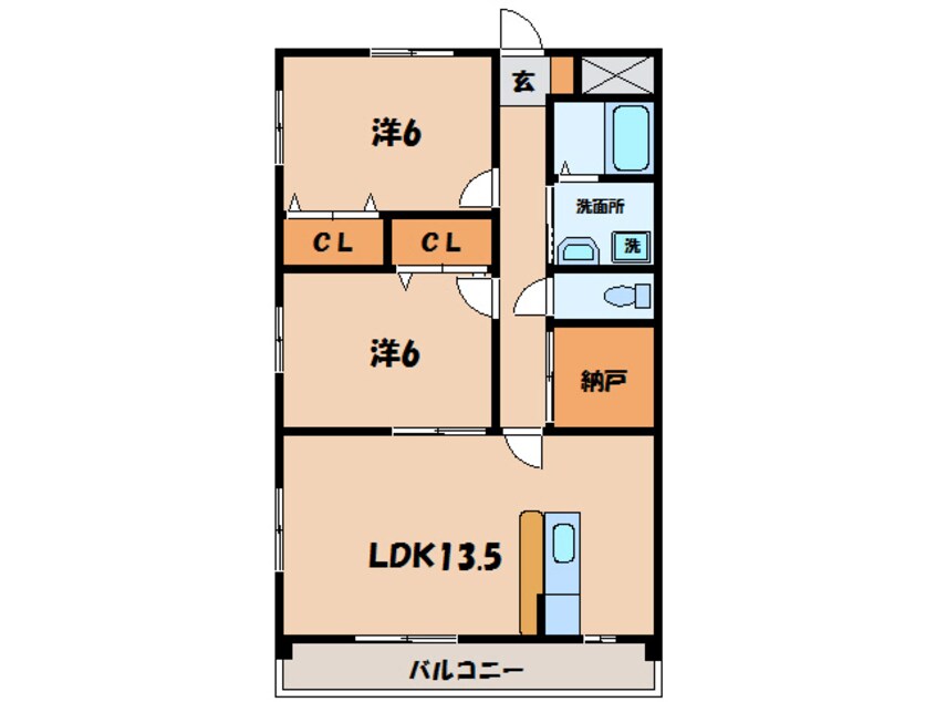 間取図 名鉄西尾線/西尾駅 徒歩15分 1階 築20年