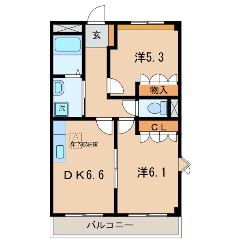 間取図 名鉄三河線/北新川駅 徒歩23分 1階 築15年