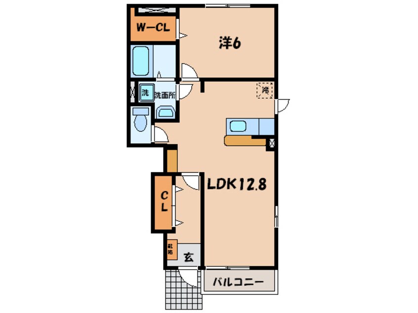 間取図 名鉄西尾線/米津駅 徒歩4分 1階 築14年