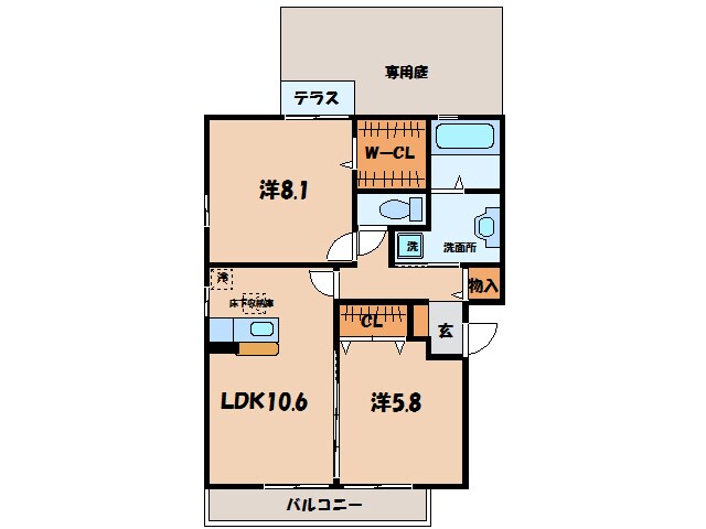 間取り図 名鉄西尾線/西尾駅 徒歩10分 1階 築14年