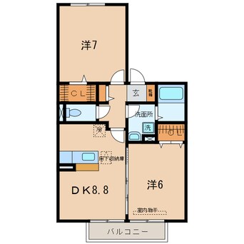 間取図 名鉄三河線/三河高浜駅 徒歩16分 1階 築12年