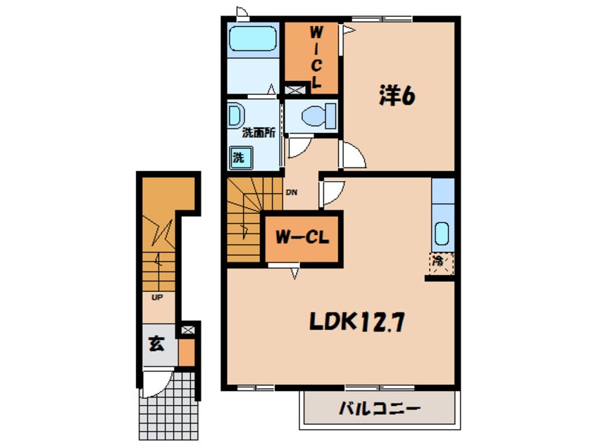 間取図 東海道本線/幸田駅 徒歩19分 2階 築13年