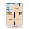 東海道本線/三ケ根駅 徒歩12分 4階 築36年 2DKの間取り