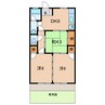 名鉄西尾線/西尾駅 徒歩7分 1階 築40年 3DKの間取り