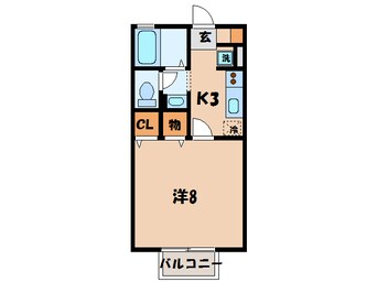 間取図 東海道本線/三ケ根駅 徒歩7分 2階 築27年