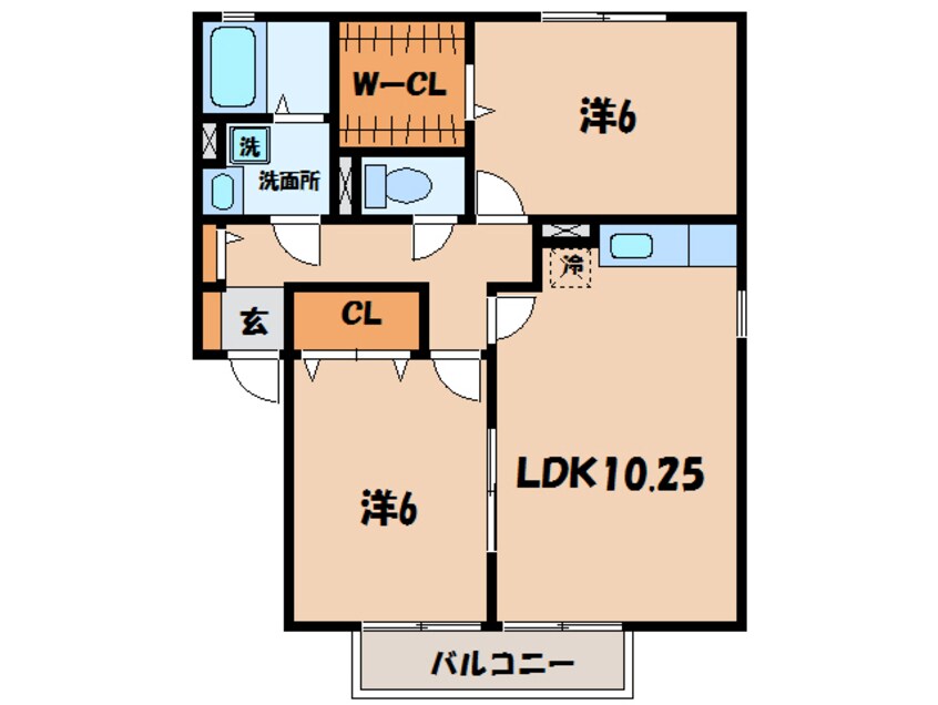 間取図 くるくるバス（碧南市）/JA西端 徒歩2分 2階 築23年