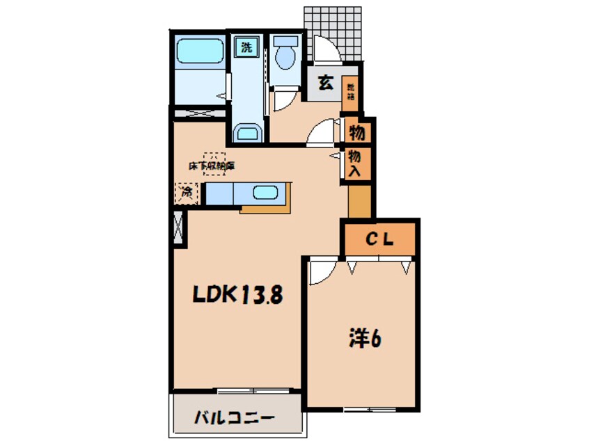 間取図 名鉄西尾線/西尾駅 徒歩20分 1階 築11年