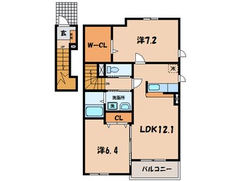 間取図 名鉄西尾線/西尾駅 徒歩14分 2階 築11年