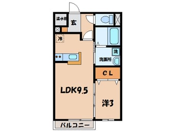 間取図 名鉄バス（岡崎市）/小園 徒歩3分 1階 築18年