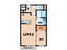 名鉄バス（岡崎市）/小園 徒歩3分 1階 築18年 1LDKの間取り