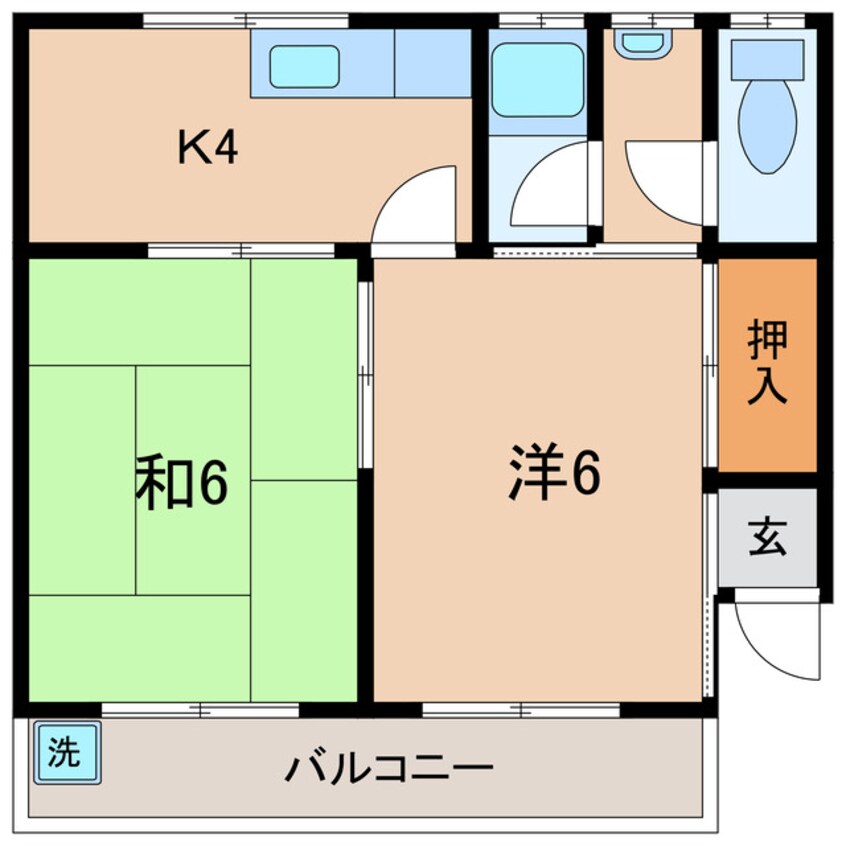 間取図 名鉄西尾線/米津駅 徒歩1分 1階 築41年