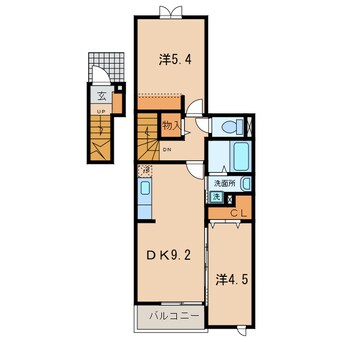 間取図 東海道本線/幸田駅 徒歩20分 2階 築11年