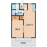 名鉄バス（岡崎市）/南中島 徒歩3分 1階 築21年 1LDKの間取り