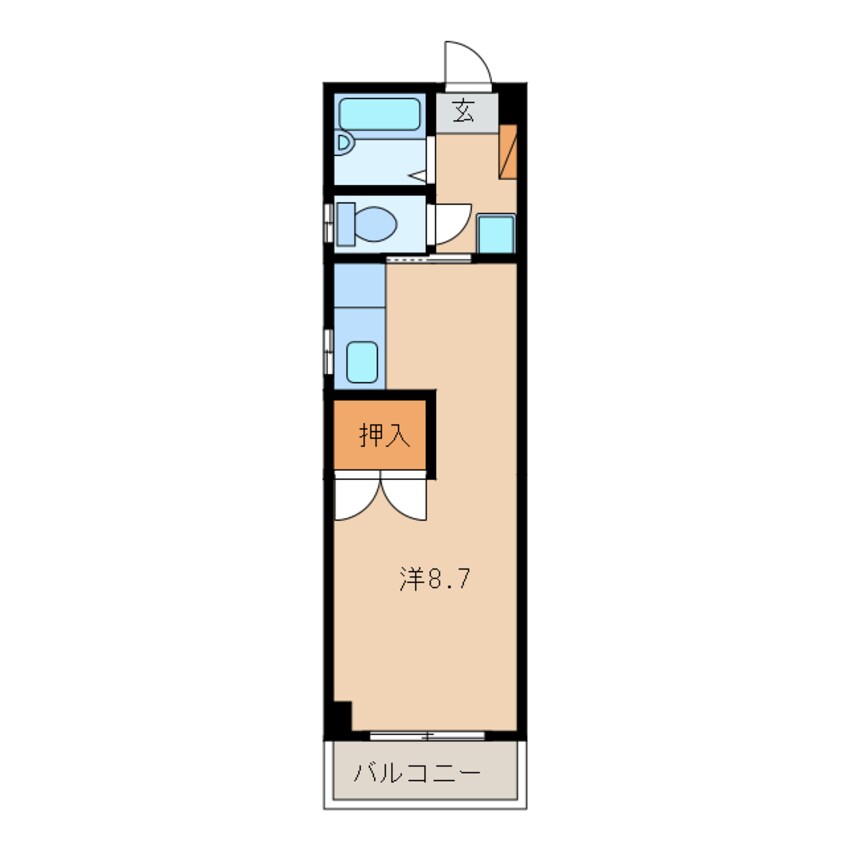 間取図 名鉄西尾線/西尾駅 徒歩8分 3階 築32年