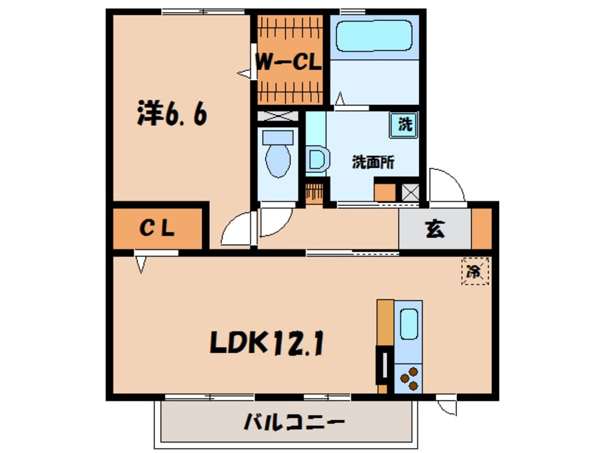 間取図 名鉄西尾線/桜町前駅 徒歩10分 2階 築12年