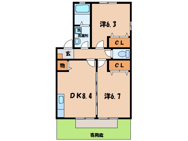 間取り図 名鉄三河線/三河高浜駅 徒歩14分 1階 築19年