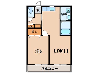 間取図 名鉄西尾線/米津駅 徒歩9分 1階 築26年