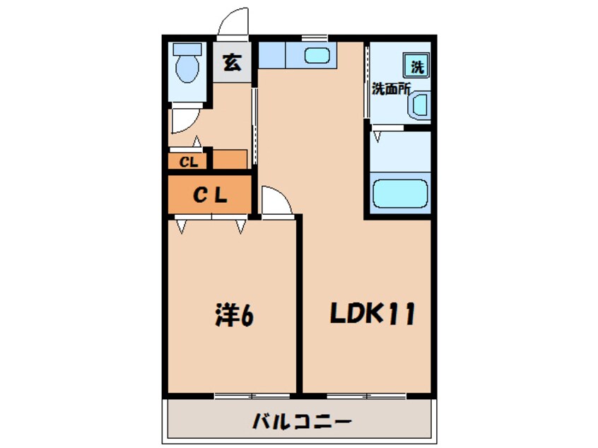 間取図 名鉄西尾線/米津駅 徒歩9分 1階 築26年