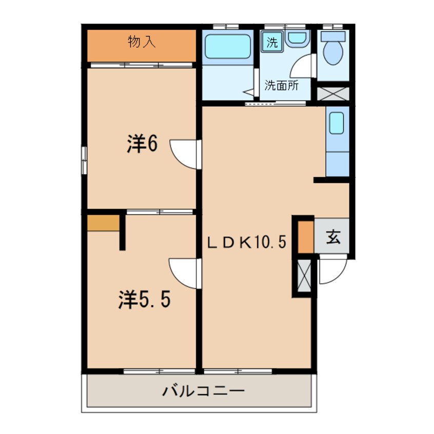 間取図 名鉄西尾線/西尾駅 徒歩10分 2階 築33年