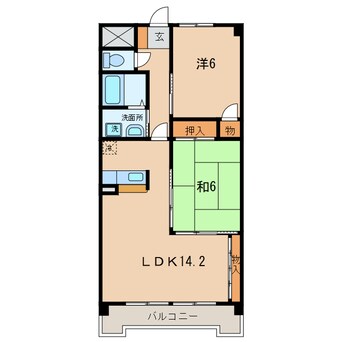 間取図 名鉄三河線/碧南駅 徒歩9分 6階 築28年