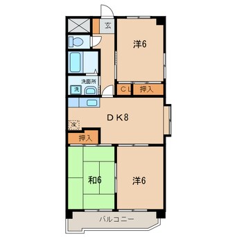 間取図 名鉄三河線/碧南駅 徒歩9分 4階 築28年
