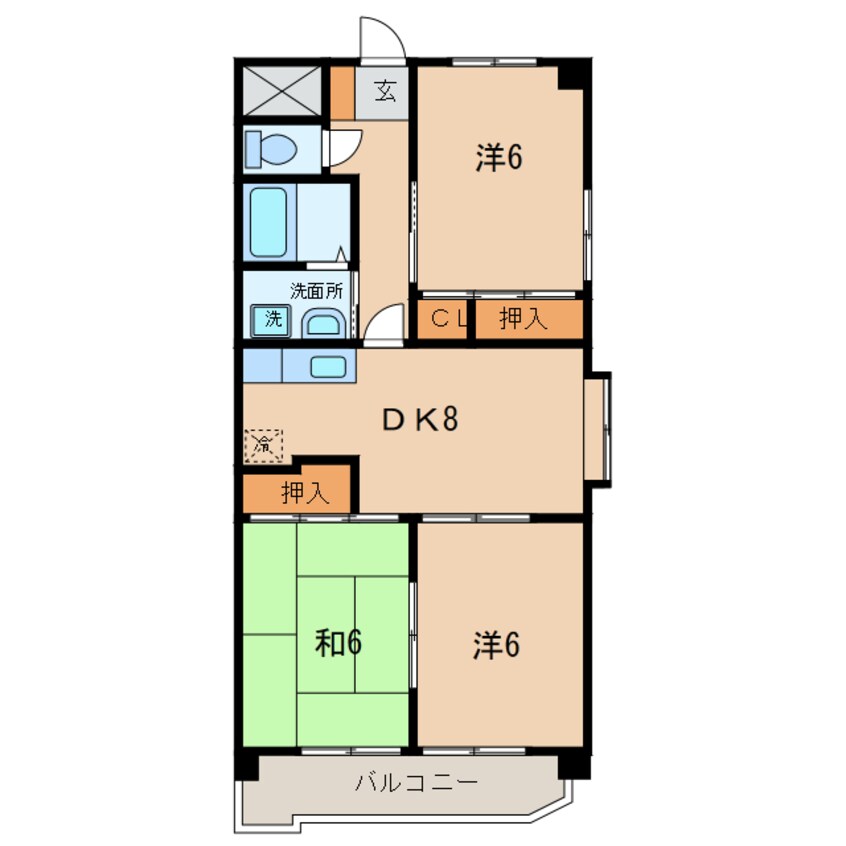 間取図 名鉄三河線/碧南駅 徒歩9分 5階 築26年