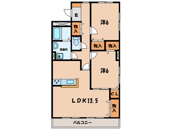 間取図 名鉄西尾線/西尾口駅 徒歩33分 1階 築20年