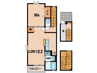 間取図 名鉄三河線/三河高浜駅 徒歩12分 3階 築9年