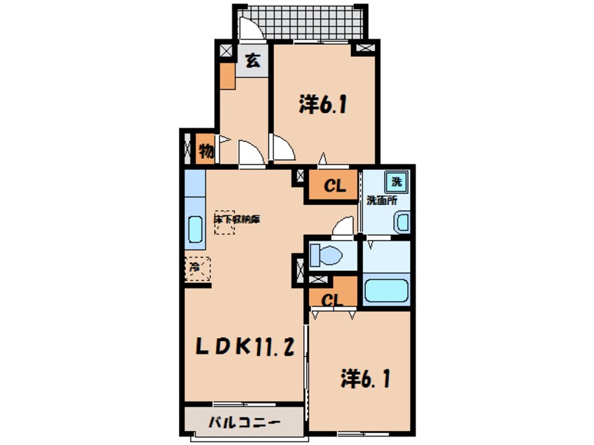 間取図 名鉄西尾線/西尾駅 バス15分西尾勤労会館前下車:停歩3分 1階 築9年