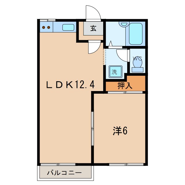 間取り図 東海道本線/幸田駅 徒歩20分 2階 築34年