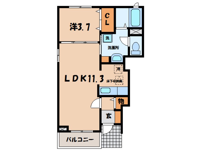 間取図 名鉄三河線/北新川駅 徒歩11分 1階 築9年