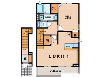 間取図 名鉄三河線/北新川駅 徒歩11分 2階 築9年