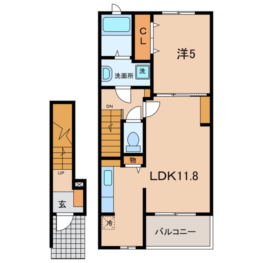 間取図 名鉄三河線/北新川駅 車移動　10分4.2km 2階 築10年