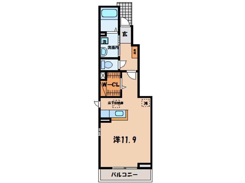 間取図 名鉄西尾線/西尾駅 バス24分田地山下車:停歩5分 1階 築9年